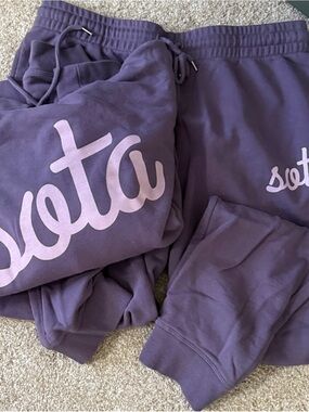 Sota Purple Script matching set